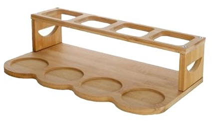 Murman Étagère À Épices | Organisateur Rangement Épices Placard | 2 Niveaux Support Porte É-pices Cuisine En Bois | Supports En Bois Pour Bouteilles D'huile Et Pots À É-pices