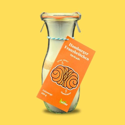 Hamburger Franzbrötchen Backmischung im Glas, vegan mit nachhaltigen und regionalen Zutaten