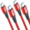 Cable USB C a USB C 100W [3M 2Pack] Cable USB tipo C 5A carga rápida Power Delivery de nailon trenzado para i Phone 16 15 Pro Max Plus,MacBook Pro/iPad Pro,Samsung S24/S23/S22/S21,Note 20/10,Hua wei