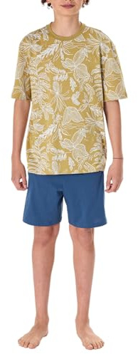 Schiesser Jungen Schlafanzug Set Kurz - 100% Organic Bio Baumwolle - Größe 140 Bis 176 Pyjamaset (1er Pack)