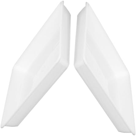 CAXUSD Bandeja para Macetas Cuadrada 33 Cm Blanca 2 Piezas para Balcón y Jardín, Recogedor De Agua Resistente Al Exterior, Bandeja De Plástico para Suculentas y Bonsáis