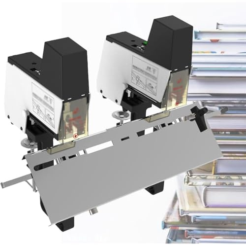 Grapadora eléctrica de pedal con doble cabezal, fuerza ajustable para uso doméstico, oficina y escuela