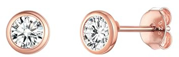 ChicSilver 925 Sterling Silber glitzer Ohrstecker Set mit Zirkonia+Bunter Rund Topas Ohrstecker Fächerform Ohrstecker Kristall bunten Schmuck für Frau Mutter als Geschenke