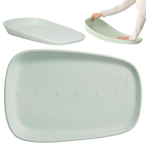 Olmitos - Cambiador de Bebé Antideslizante EVA – Superficie Impermeable, Lateral Elevado, Medidor de Crecimiento, Higiénico y Fácil de Limpiar – 69x44cm | Desde 0m hasta 12 meses (Menta)