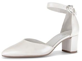 Gabor 81.340.60 Damen Spangenpumps Glattleder in Weiss - Gr. 35
