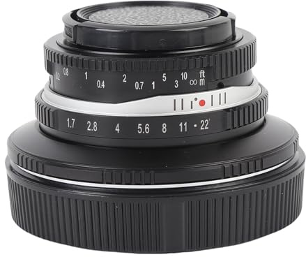Fabater 25-mm-F1.7-Objektiv mit Manueller Fokussierung, APS-C-Festbrennweitenobjektiv mit Großer Blende für R7 R10 R50 R100 RP R5 R6, Festbrennweitenobjektiv mit Großer Blende und (Black)
