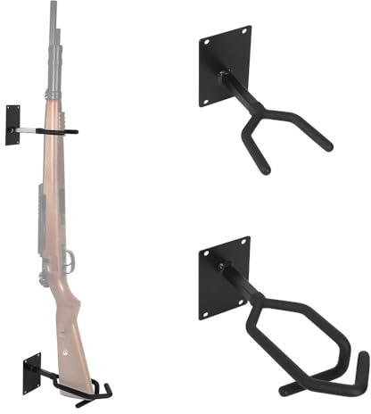 FUNANASUN Premium Waffenhalter Wandmontage mit hoher Belastbarkeit, Innenraum Gewehrhalter mit Polsterung, Verstellbarer Waffenständer für Shotgun und Gewehre