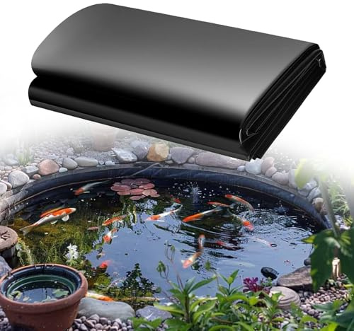 ZZGZZG Lona para Estanque 300 x 1750 cm Flexible Estanque Negro Lona Fcil de Cortar para Fuente Jardín Lago Artificial, Negro