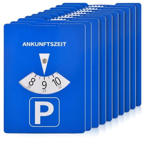 HRMGJH 10 KartonböGen Parkscheibe,11 X 15 cm,Blau. Parkscheibe Auto Schild,Papier. Parkuhr Schild,Zweiteilige Parkscheibe Aus Kunststoff