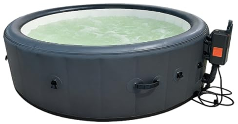 2-6 Personnes Spa Gonflable pour Jardin, Bain à Remous Portable avec 150 Jets de Bulles,pour Les Réunions de Famille et Détente Extérieure avec Matelas Indépendant et One-Click Inflation(216 * 71 cm)