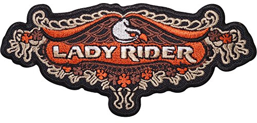 Lady Rider bestickter Aufnäher zum Aufnähen oder Aufbügeln, für Damen