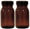 mikken - braunes Apothekerglas Set inkl. Schraubverschluss & Etiketten Made in Germany, 2 x 150ml, Braun