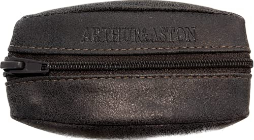Arthur & Aston - Porte-monnaie grain de café homme en cuir (1438-209) taille 6 cm