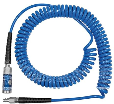 RIEGLER 158186-SP8300PUDSK Spiralschlauch-Druckknopf-Sicherheitskuppl.-Set, PU, ø 8x5, 3,0 m, 1Stk