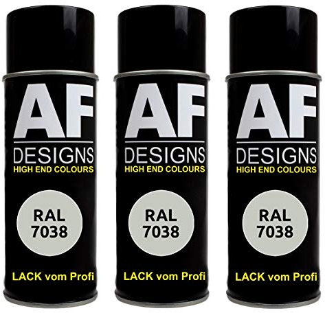 Alex Flittner Designs 3x RAL Lackspray Autolack Buntlack Spraydose RAL7038 ACHATGRAU seidenmatt