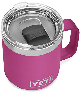 YETI Rambler 10 oz Stackable Mug, Vacuum Insulated, Stainless Steel with MagSlider Lid, Prickly Pear
