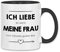 wowshirt Tasse Ich liebe es wenn meine Frau mich Eishockey gucken lässt Liebhaber, Farbe:White - Black