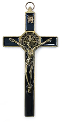CENPEK Kruzifix Jesus Christus Kreuz Statue Figur für Auto Zuhause Kapelle Dekor – Antike Bronze