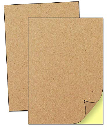 150 feuilles, A4 Étiquette Autocollantes Papier Kraft - 297 x 210 mm