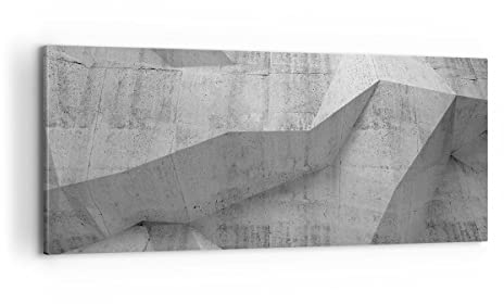 ARTTOR Leinwandbild 100x40cm Wandbild Abstrakt Schwarz-Weiß - 4183