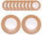 WedDecor 33cm Round Charger Plate, Set of 12 Charger Plates, for Centerpiece Presentation Dinner Plate Set, Weddings, Banquets, Christmas Parties Table Decorations, Checkered Rose Gold