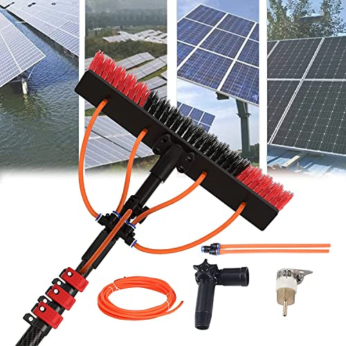 Reinigungsstab, Solarpanel, Photovoltaik, Pfostenset mit Wasserversorgung, Pfosten für Fenster- und Solarmodule, Teleskopbürste mit Wasserversorgung/Reinigungswerkzeug