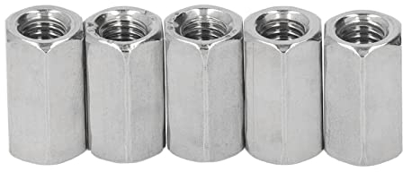20 Stück Sechskant-Überwurfmuttern, M6x1,0 10 L18 Mm, Edelstahl 304, Lange Feingewinde-Überwurfmuttern, Wartungsteile, Befestigungsverbindungsmuttern