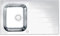 Alveus 1123819 GLASSIX UP 10 Fregadero de cocina empotrado de vidrio con escurridor, Blanco