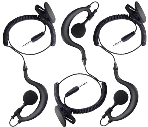 Auriculares sólo para Tubo con Clavija de 3,5 mm para Auricular de Tubo, Walkie Talkie para Exteriores de 3,5 mm/Radio bidireccional, Adaptación Auricular Policial Pinganillo Policial (3pcs)