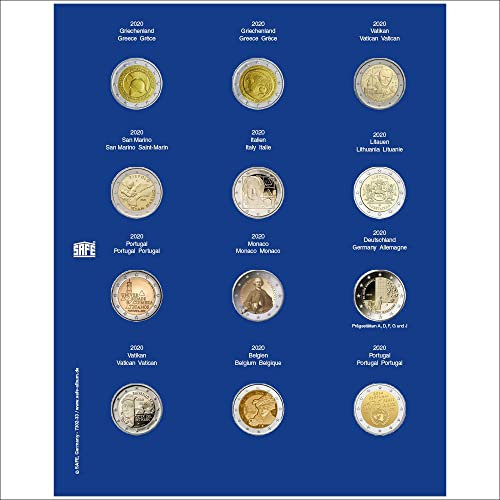 SAFE 7302-33 Ergänzungsblatt für 2 Euro Münzen in Kapseln für das Jahr 2020