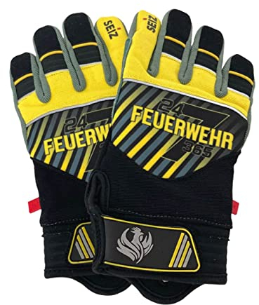 Roter Hahn 112 Feuerwehr Handschuhe SEIZ EXTRICATION Limiterte Sonderedition/Technische Hilfe/Verkehrunfall/mit Schnittschutz/Knöchelprotectoren/Kevlar Futter/Wasserdicht und Atmungsaktiv (Größe 12)