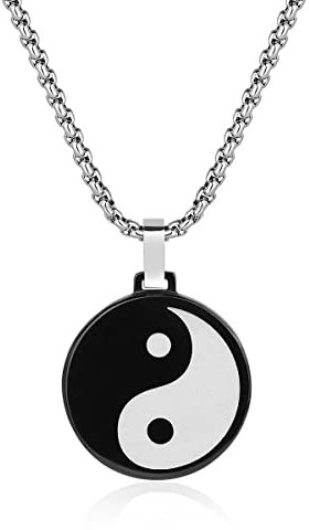 GAVU Herren Halskette mit Yin Yang Anhänger 60cm