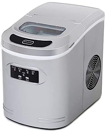 yixinzi-2024 Macchina del Ghiaccio Macchina for Il Ghiaccio compatta IMC-270MS Macchina for Il Ghiaccio Domestica in Argento Metallizzato da 27 libbre Commerciale Fabbricatore di Ghiaccio