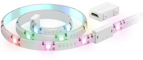 Razer Aether Light Strip Extender - RGB LED-Lichtstreifen-Verlängerung (1m Erweiterung, bis zu 8 Erweiterungen für insgesamt 10 m, Flexibles Design) Weiß