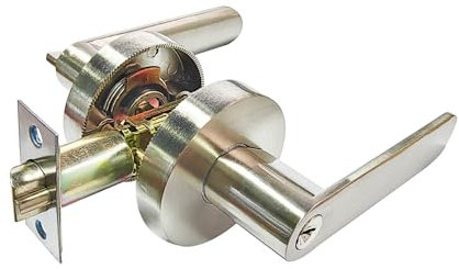 Qrity Maniglie per Porte Interne, Maniglia per Porta, Maniglie Porta in Lega di Alluminio, per porta interna, porta esterna, Dimensioni Scrocco 60 / 70mm, Argento