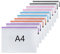 A4 Plastic Wallets File Folder Zip Lock Bags Document Wallet File Zipper Bags for Office Home School Supplies 10Pcs