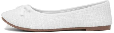 Lilley Grace Womens White Bow Ballerina Shoe - Size 8 UK - White