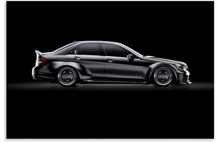 YBJDLO Rennwagen-Poster für AMG C63, Sportauto, Zimmer, Wohnzimmer, Dekor, moderne ästhetische Wandkunst, Geschenk für Freunde, Bett, ungerahmt, 20 x 30 cm