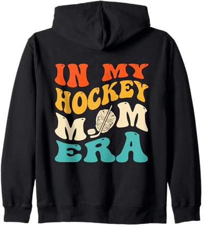 In My Hockey Mom Era Lustige Hockey-Mama Retro Groovy Kapuzenjacke