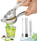 spremiagrumi manuale in acciaio set, spremi limone con grattugia limone scorza, pestello cocktail con bar spoon cucchiaio, spremi lime barman kit, spremi agrumi, per bar di casa