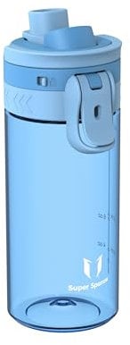 Super Sparrow Water Bottle Kids 500ml - One-Tap TouchGulp Bottle - Non-Toxic BPA Free - Lightweight & Sustainable Tritan Water Bottles for Sports, Travel, Outdoors