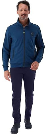 Leo Corsetteria Tuta uomo invernale felpata calda classica con zip cerniera tasche e pantaloni lunghi F.lli_Campagnolo Tg.XXL (54) Avio Blu 128 8Q77278