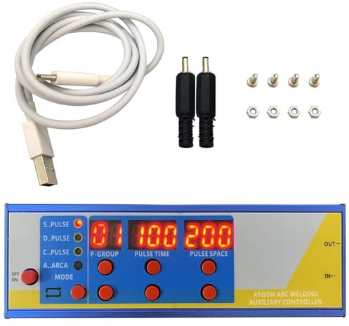 Spot Welder Controller 5V 2A Adjustable Argon Arcs Spot Welder Control Board with Data Cable and Sockets Spots Welding Machine Cold Welding Controller, Spot Welder Controller