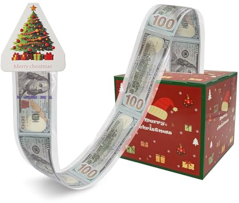 Teyomi 1 Weihnachten Geldgeschenk Box, Pop Up Geldgeschenke Box, Geld Rolle Überraschungsbox, Surprise DIY Geschenkbox für Eltern, Liebhaber, Kinder und Freunde