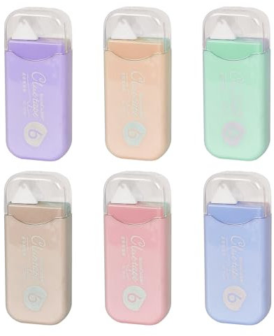 Colle Roller,6 Pcs Roller de Colle Double Face Transparente, Roller Colle Ruban Adhésif Double Face,Distributeur de Ruban Adhésif Transparent,pour Album Photo, Fabrication de Cartes, Bricolage