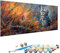 Numéro d’Art petit format – Loisir créatif Papillon Kit de peinture par numéros – Activité détente et créative Chat – Version française 3 Pinceaux et Peintures Acryliques Peinture NuméRo 60x120cm U-0U