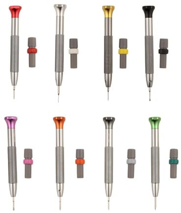 LOVIVER Juego de Destornilladores de Reloj con Diferentes Tamaños para Joyería de Gafas de Relojero