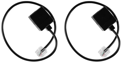 Laroal 2PCS RJ11 to RJ45 Converter Adapter RJ11 Phone Jack to RJ45 Ethernet Converter Cable -35cm