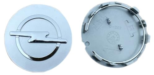 BACZXSPO Nabendeckel für Opel Astra F 1991–2000,Felgenkappen Auto Nabenkappen Radnabendeckel Radkappen Felgendeckel Wheel Caps,A-Silver-59MM