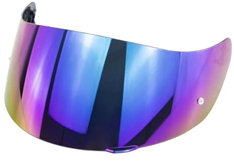 Tadpolez 1 Stücke Motorradhelm Visier, Helmlinsenvisier,Visier Motorrad Windschutz,Motorradhelm Visier Ersatz Fit,Vollgesichts Motorradhelm Visier,fürAgv K1 K3SV K5 Visier(Blau)